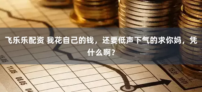 飞乐乐配资 我花自己的钱，还要低声下气的求你妈，凭什么啊？